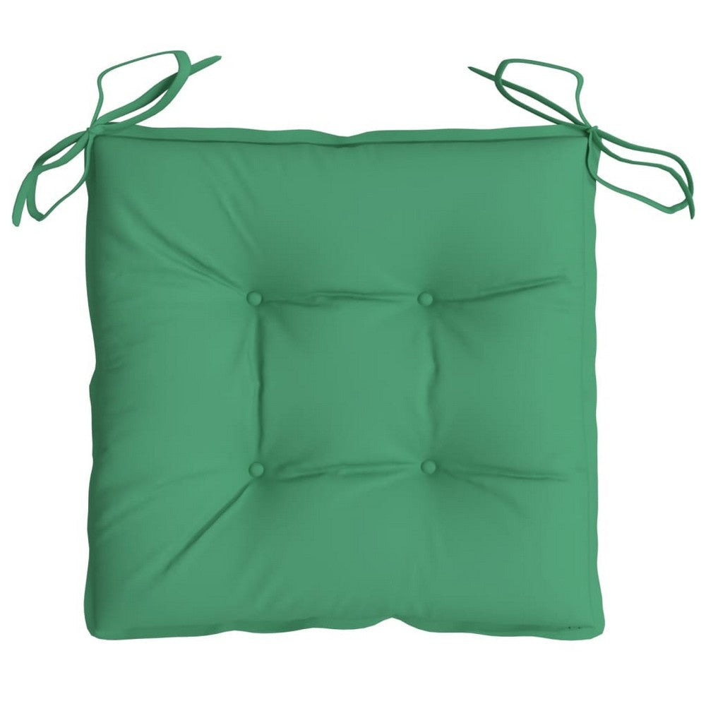 Zia Outdoor Cushion for Chair Set of 4 Non-Slip Ropes Green Fabric BM325954