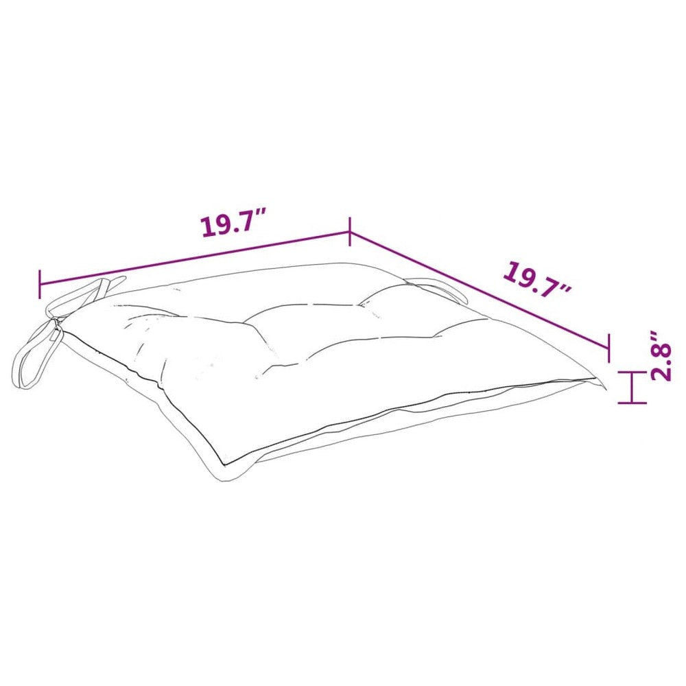 Zia Outdoor Cushion for Chair Set of 4 Non-Slip Ropes Green Fabric BM325954