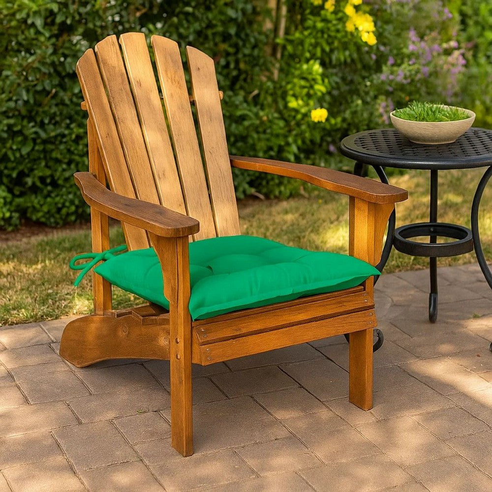 Zia Outdoor Cushion for Chair Set of 4, Non-Slip Ropes, Green Fabric