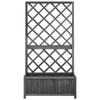 Madie Outdoor Garden Planter Trellis Design 53 Inch Black Fir Wood BM325955