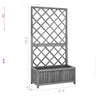 Madie Outdoor Garden Planter Trellis Design 53 Inch Black Fir Wood BM325955