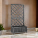 Madie Outdoor Garden Planter, Trellis Design, 53 Inch Black Fir Wood