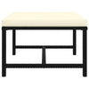 Reno Outdoor Sectional Footrest Ottoman Black Rattan Ivory Polyester BM325957