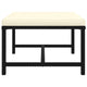 Reno Outdoor Sectional Footrest Ottoman Black Rattan Ivory Polyester BM325957