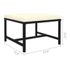 Reno Outdoor Sectional Footrest Ottoman Black Rattan Ivory Polyester BM325957