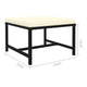 Reno Outdoor Sectional Footrest Ottoman Black Rattan Ivory Polyester BM325957