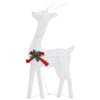 Outdoor 3 Reindeer Christmas Decoration 90 Cool White LEDs Steel BM325958