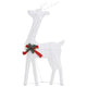 Outdoor 3 Reindeer Christmas Decoration 90 Cool White LEDs Steel BM325958