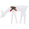 Outdoor 3 Reindeer Christmas Decoration 90 Cool White LEDs Steel BM325958