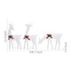 Outdoor 3 Reindeer Christmas Decoration 90 Cool White LEDs Steel BM325958