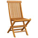 Outdoor Dining Chair Set of 4 Foldable Slatted Solid Teak Wood Brown BM325961