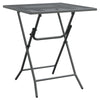 Zofi 3pc Outdoor Breakfast Table and Chairs Set Folding Dark Gray BM325962