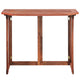 Outdoor Bistro Table Foldable Design 35 Inch Brown Solid Acacia Wood BM325970