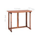 Outdoor Bistro Table Foldable Design 35 Inch Brown Solid Acacia Wood BM325970