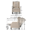 Nora Manual Recliner Lounge Chair Wingback Nailhead Trim Beige BM325973