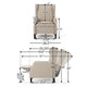 Nora Manual Recliner Lounge Chair, Wingback, Nailhead Trim, Beige