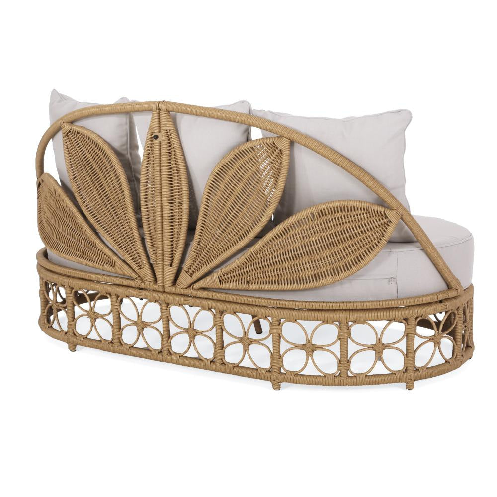 Outdoor Sofa Daybed PE Rattan Woven Frame Cushions Natural Brown BM325974