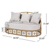 Outdoor Sofa Daybed PE Rattan Woven Frame Cushions Natural Brown BM325974