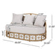 Outdoor Sofa Daybed PE Rattan Woven Frame Cushions Natural Brown BM325974