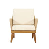 Oud 4pc Outdoor Sofa Set, Woven Rope Design, Natural Brown Acacia Wood