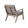 Elin Outdoor Club Chair Set of 2 Acacia Wood Frame Gray Cushions BM325976