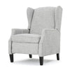 Nora Manual Recliner Lounge Chair Wingback Nailhead Trim Gray BM325977