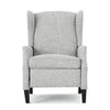 Nora Manual Recliner Lounge Chair Wingback Nailhead Trim Gray BM325977