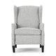 Nora Manual Recliner Lounge Chair Wingback Nailhead Trim Gray BM325977