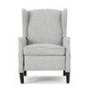 Nora Manual Recliner Lounge Chair, Wingback, Nailhead Trim, Gray