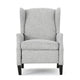 Nora Manual Recliner Lounge Chair, Wingback, Nailhead Trim, Gray