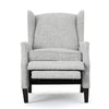 Nora Manual Recliner Lounge Chair, Wingback, Nailhead Trim, Gray