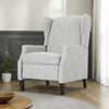 Nora Manual Recliner Lounge Chair, Wingback, Nailhead Trim, Gray