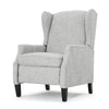 Nora Manual Recliner Lounge Chair, Wingback, Nailhead Trim, Gray