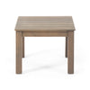 Elin Side End Table, 20" Slatted Square Top, Taupe Brown Acacia Wood