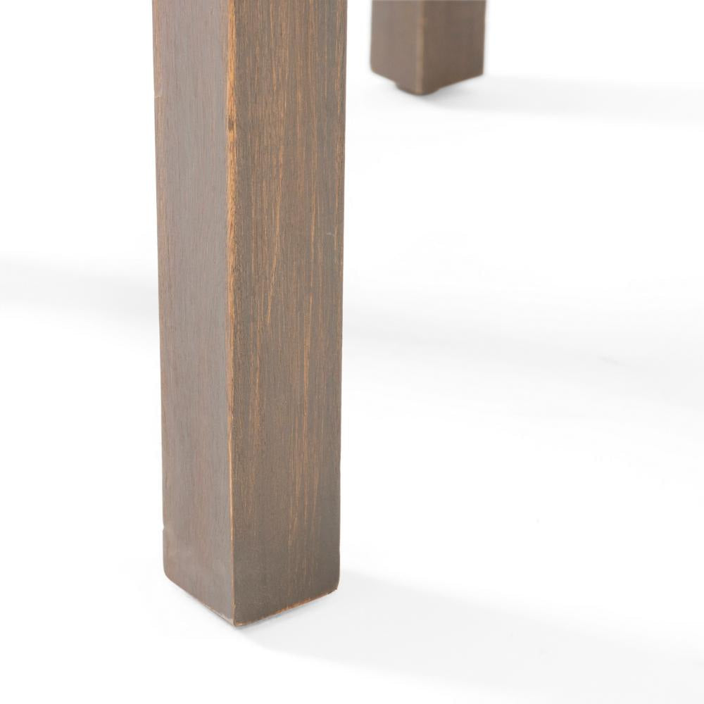Elin Side End Table 20’’ Slatted Square Top Taupe Brown Acacia Wood BM325978