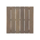 Elin Side End Table, 20" Slatted Square Top, Taupe Brown Acacia Wood