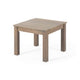 Elin Side End Table, 20" Slatted Square Top, Taupe Brown Acacia Wood