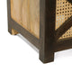 Accent Ottoman Table, 16" Square, Boho Style, Cane Wicker Frame