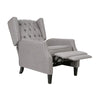 Octa Manual Recliner Chair Button Tufted Wingback Design Dark Gray BM325983