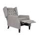 Octa Manual Recliner Chair Button Tufted Wingback Design Dark Gray BM325983