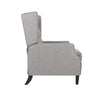 Octa Manual Recliner Chair Button Tufted Wingback Design Dark Gray BM325983