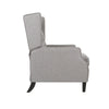 Octa Manual Recliner Chair, Button Tufted Wingback Design, Dark Gray