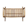 Outdoor Rocking Loveseat Bench 50 Inch Natural Brown Acacia Wood BM325986
