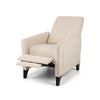 Push Back Manual Recliner Chair Nailhead Trim Accent Beige Fabric BM325989