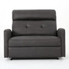 Power Recliner Chair Oversize Wide Seat Tufted Slate Gray Microfiber BM325991
