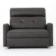 Power Recliner Chair Oversize Wide Seat Tufted Slate Gray Microfiber BM325991