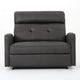 Power Recliner Chair, Oversize Wide Seat, Tufted Slate Gray Microfiber
