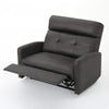 Power Recliner Chair Oversize Wide Seat Tufted Slate Gray Microfiber BM325991
