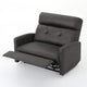 Power Recliner Chair Oversize Wide Seat Tufted Slate Gray Microfiber BM325991