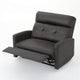 Power Recliner Chair, Oversize Wide Seat, Tufted Slate Gray Microfiber